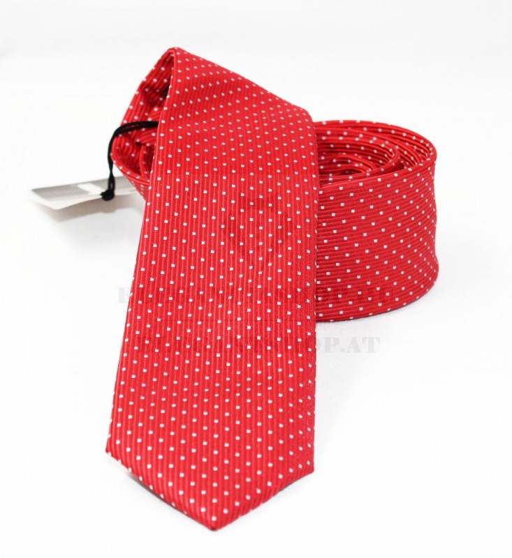          NM Slim Krawatte - Rot gepunktet